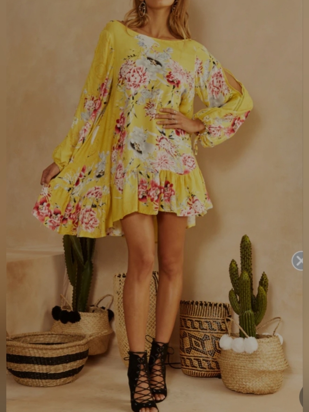 Jaase Unique Flowy Bohemian Dress Size Large